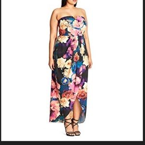 City chic floral maxi/midi dress